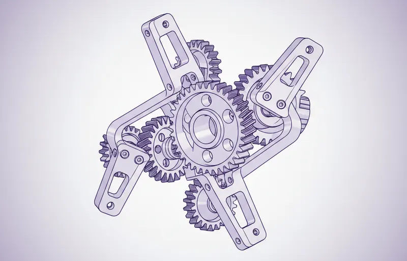 Mechanical part CAD render