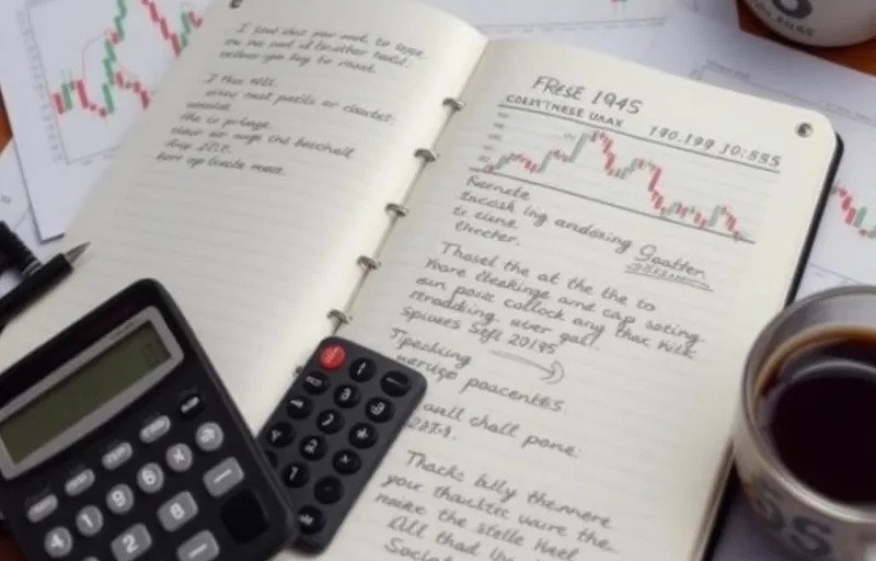 Trading journal notebook